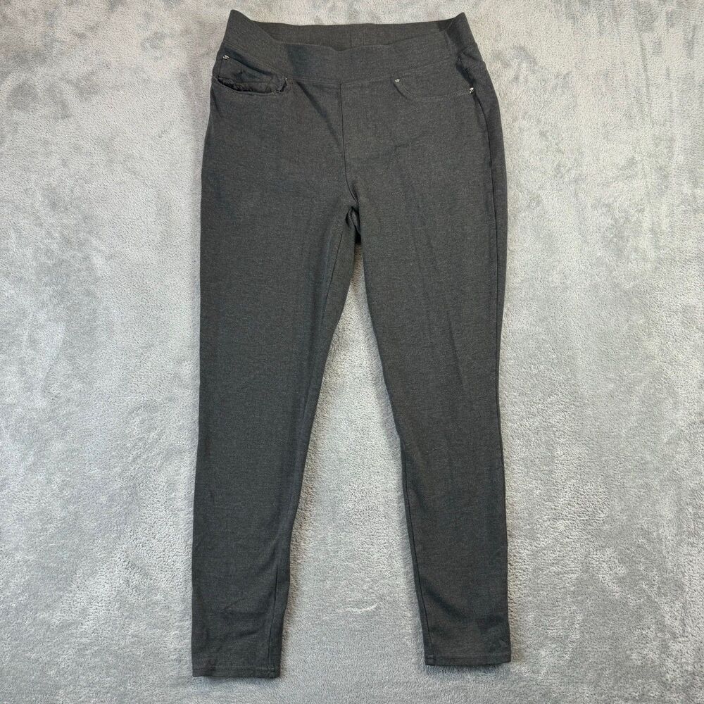 Seven7 Pull On Legging Womens Large Gray High Rise Casual Pants Stretch Comfy
